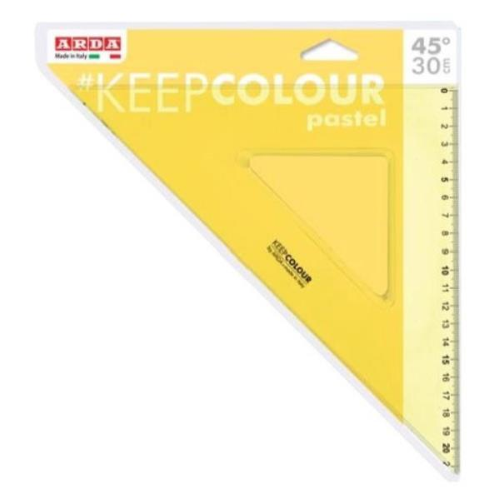ARDA SQUADRA SMUSSO TIRACHINA E BORDO INTERNOCOLORE PASTELLO 45° 30 CM